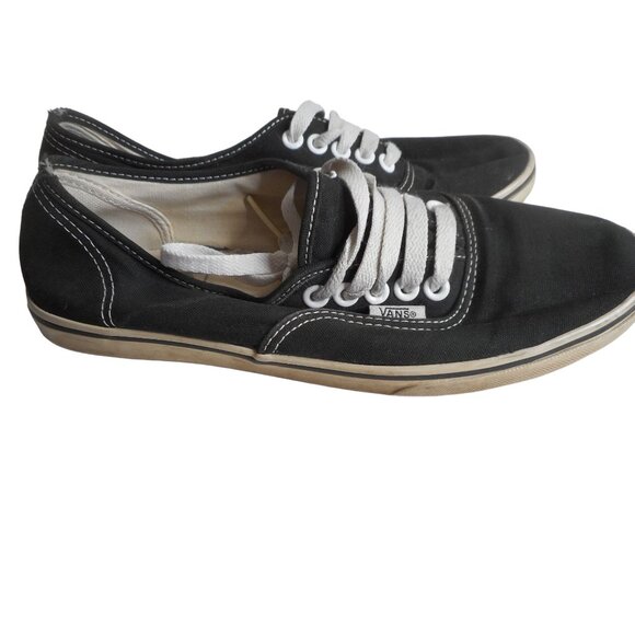Vans Unisex Lace Up Low-Top Black Canvas Casual Sneaker Mens 6 Womans 7.5 - Picture 3 of 8